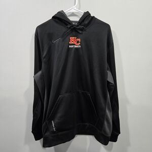 Nike Black HC Softball Pullover Hoodie with Red/Yellow Logo